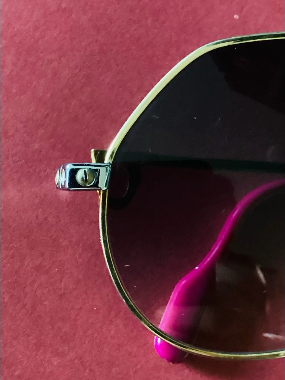 Cartier 14K Gold Frame Sunglasses Unisex with Brown Gradient Lenses